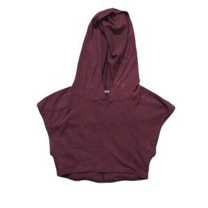 Fashion Nova Cropped Burgundy Hoodie Size S